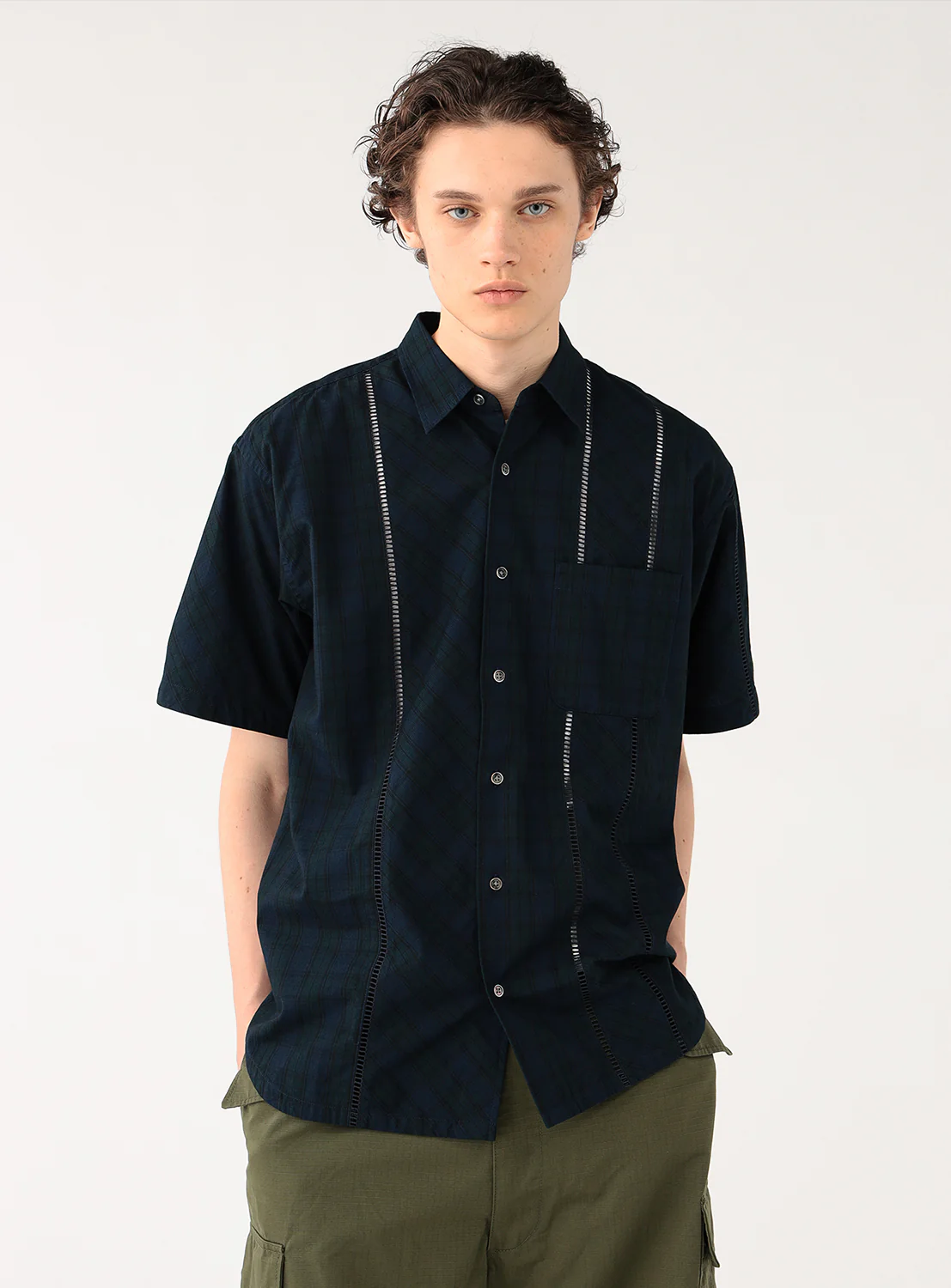 Lace Checkered Shirt