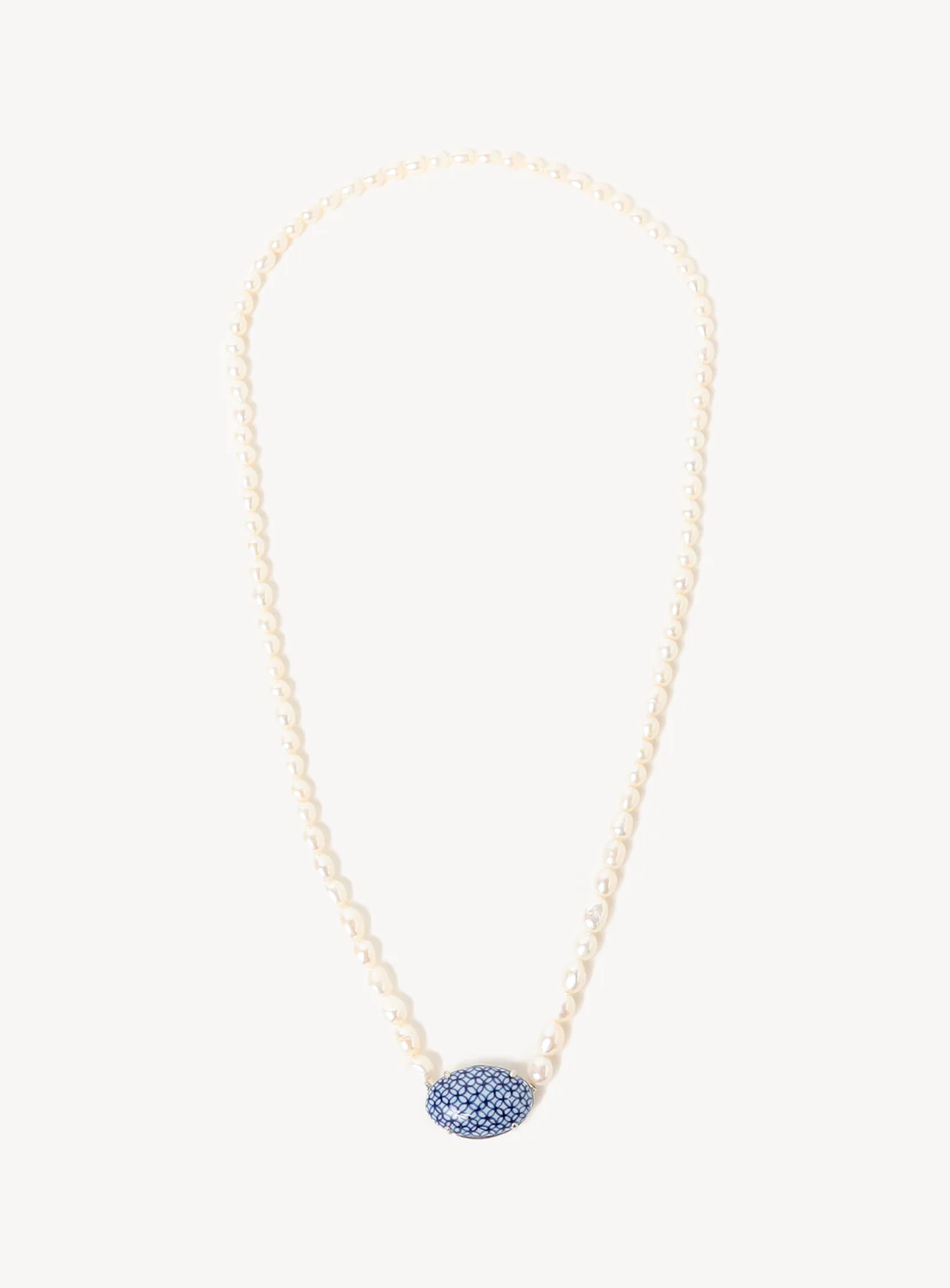Arita Ware Motif Pearl Long Necklace