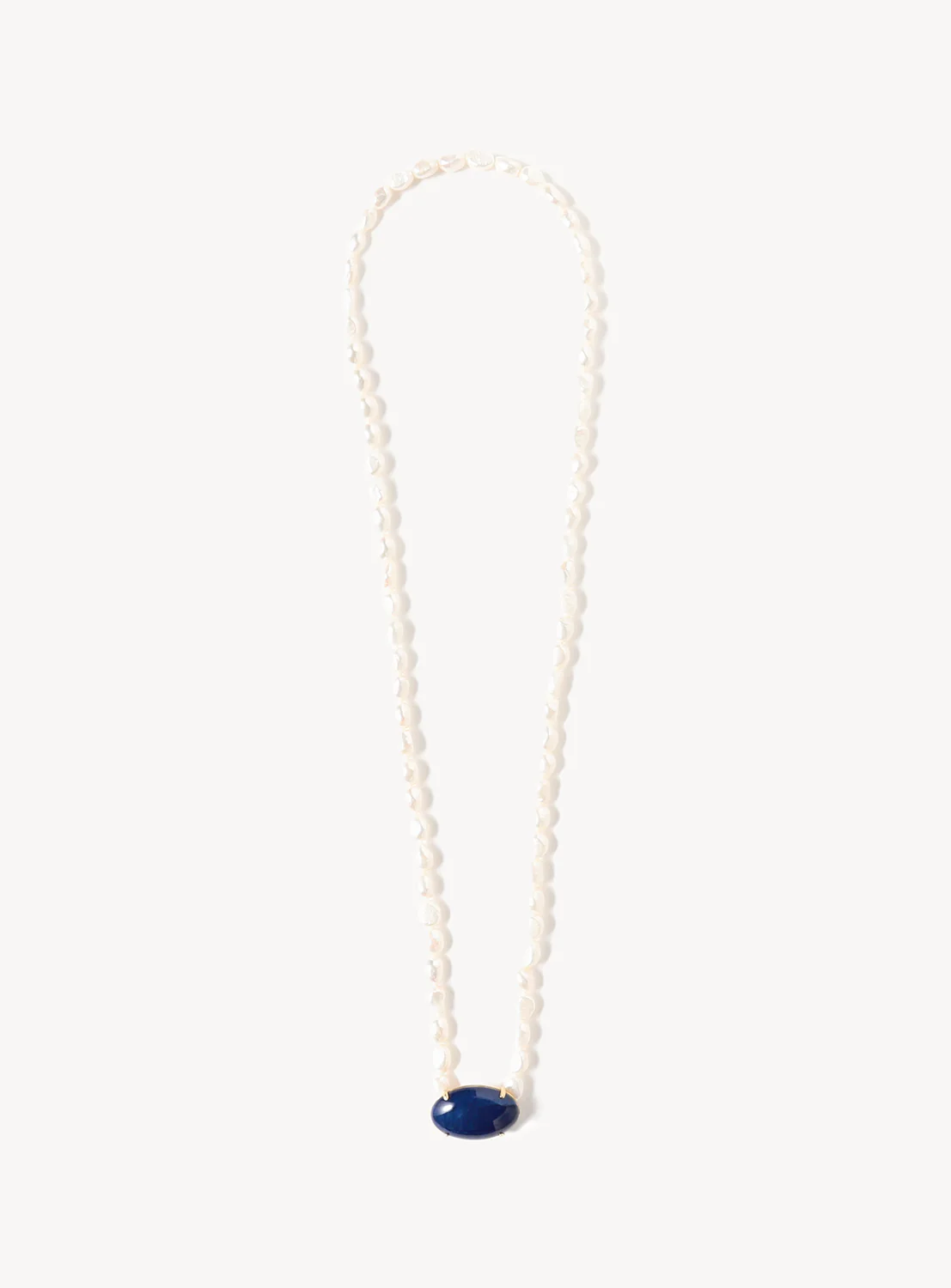 Arita Ware Motif Navy Pearl Long Necklace