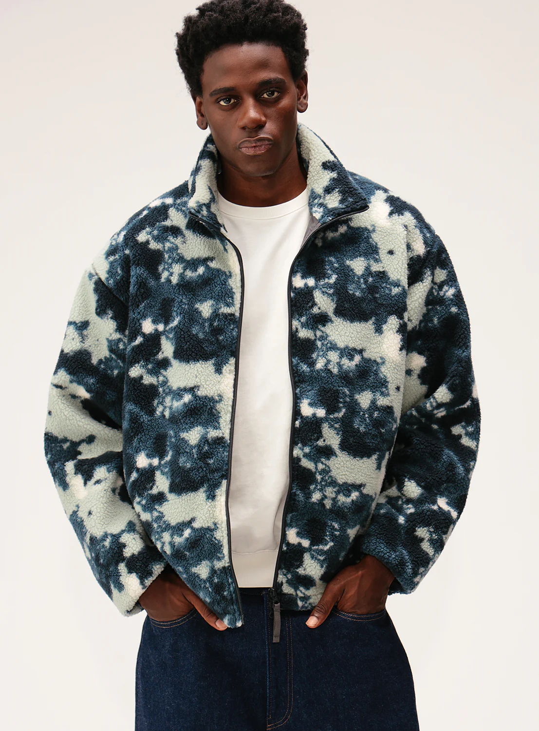 Relaxed Fit Boa Jacket