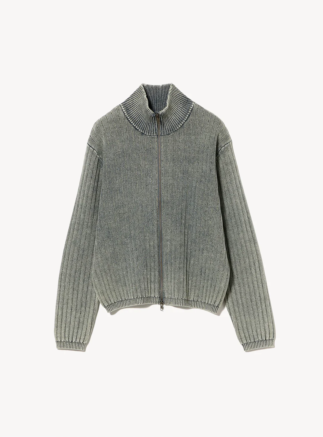 Relaxed Fit Fade Zip Knit
