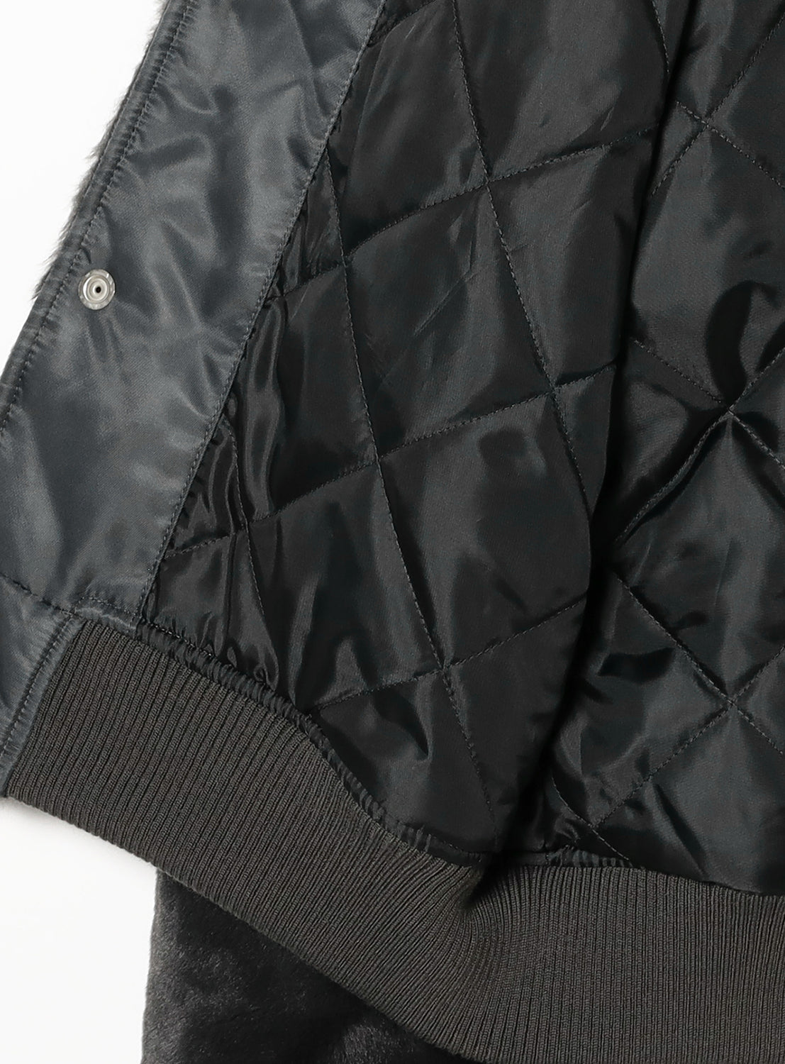 Wide Fit Faux Fur Varsity Jacket