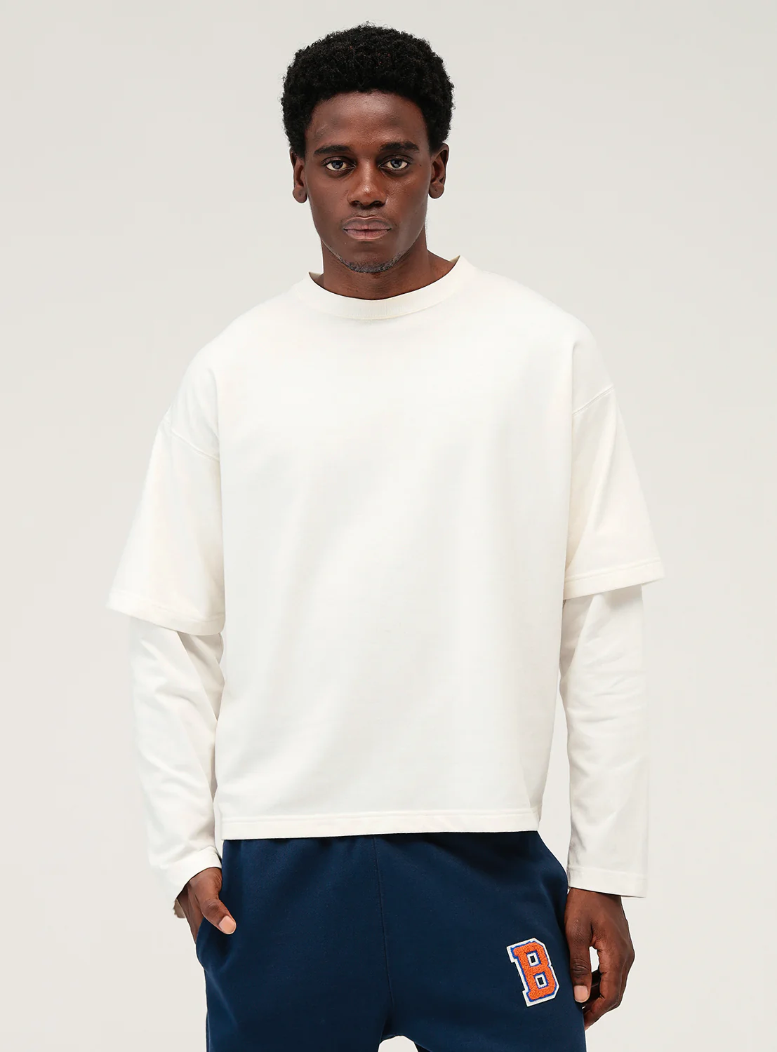 Wide Fit Layered Tee Shirt