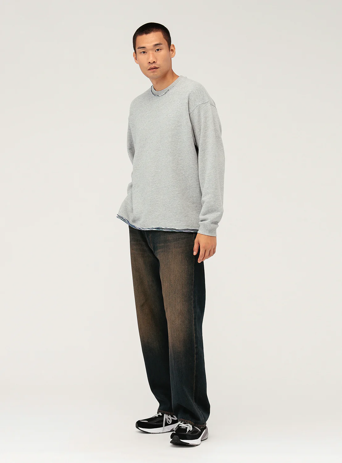 Kasuri Crew Neck Sweatshirt