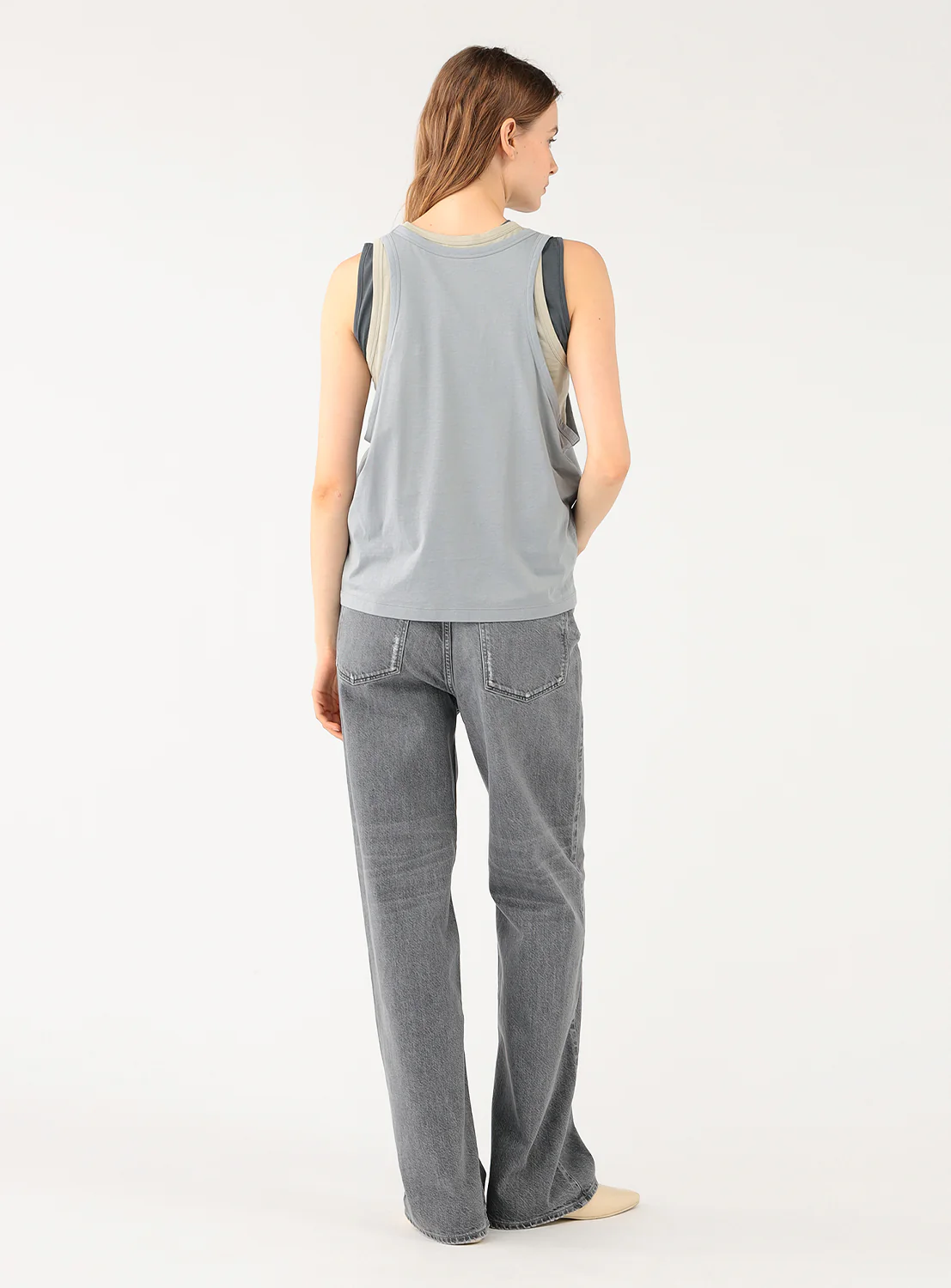 "The Niece" High-Rise Wide Straight Denim Pants