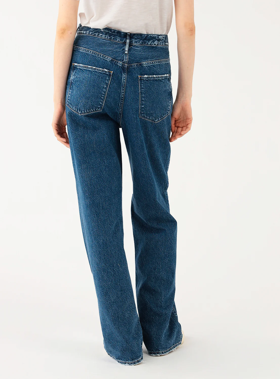 "The Niece" High-Rise Wide Straight Denim Pants