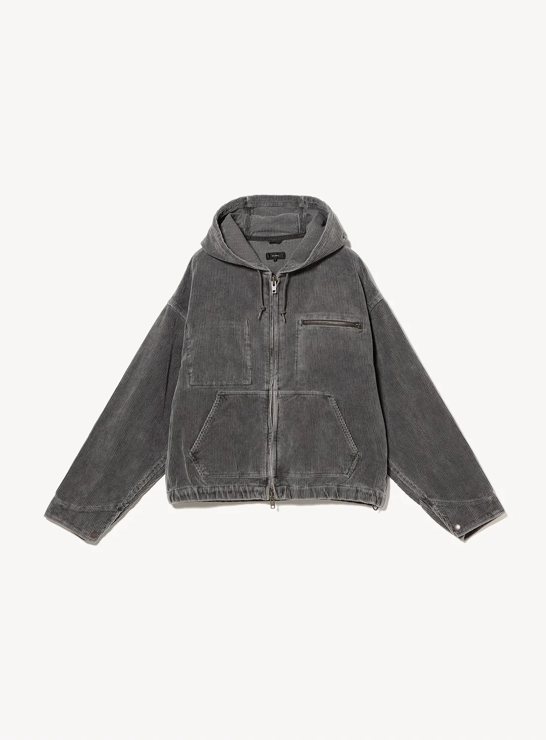 Wide Short Fit Cord Hood Jacket