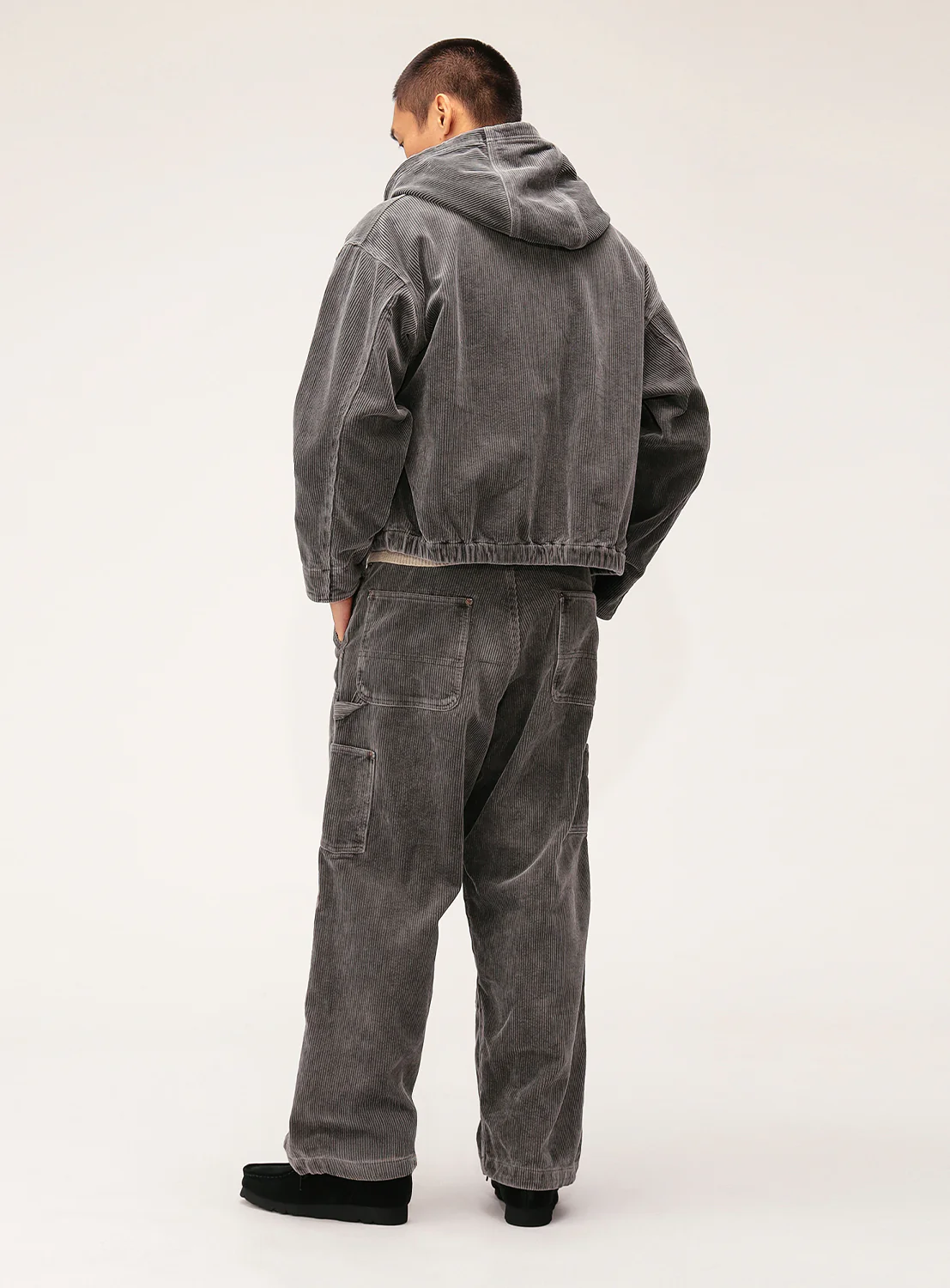 Wide Short Fit Cord Hood Jacket