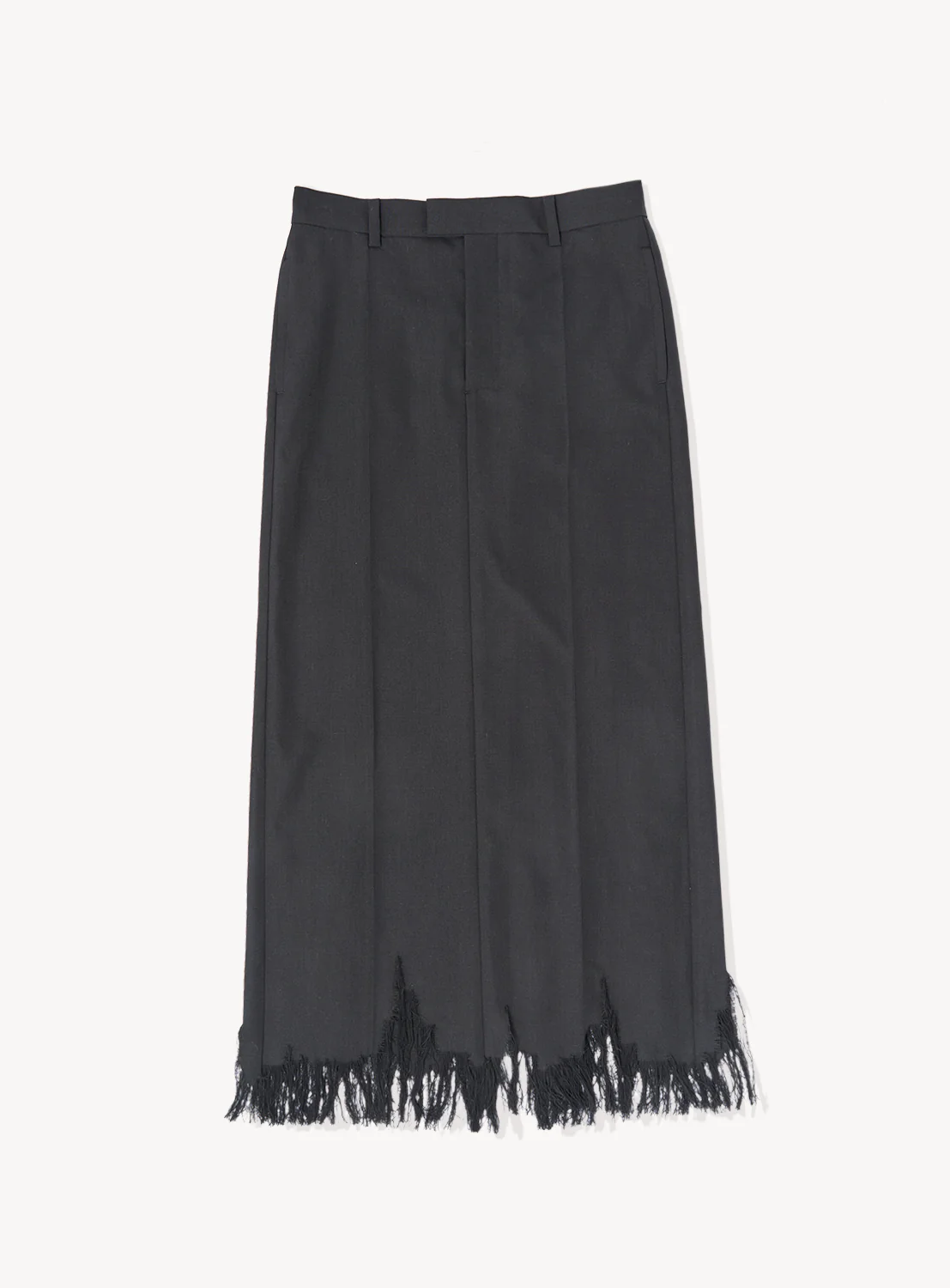 Distressed Wool Skirt