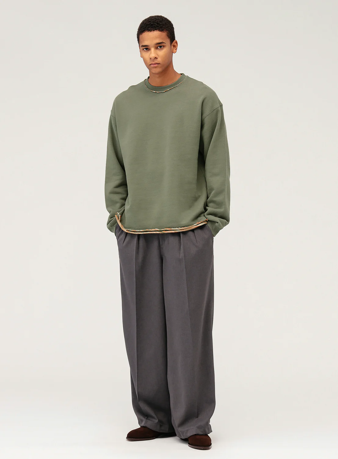 Kasuri Crew Neck Sweatshirt