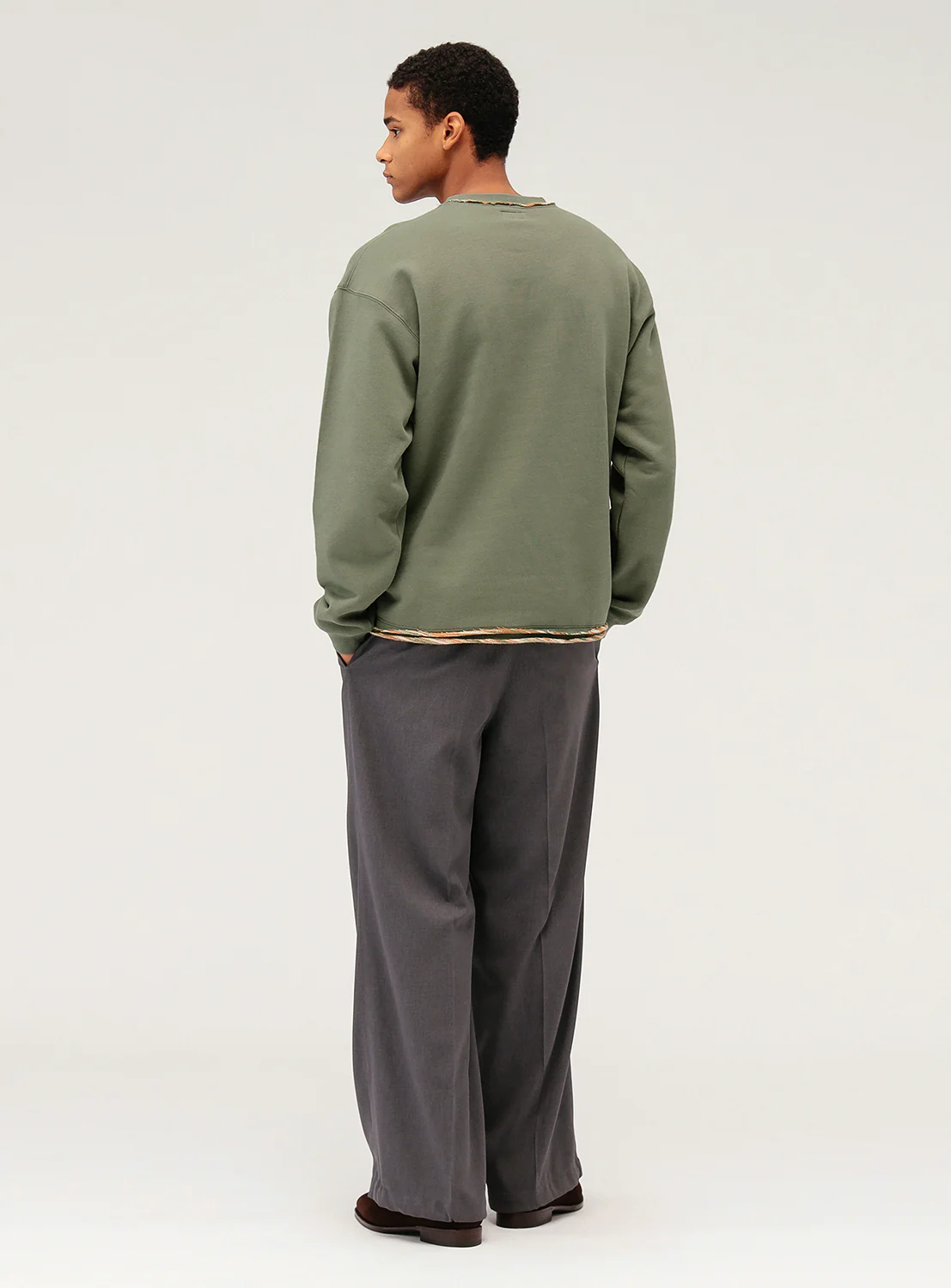 Kasuri Crew Neck Sweatshirt