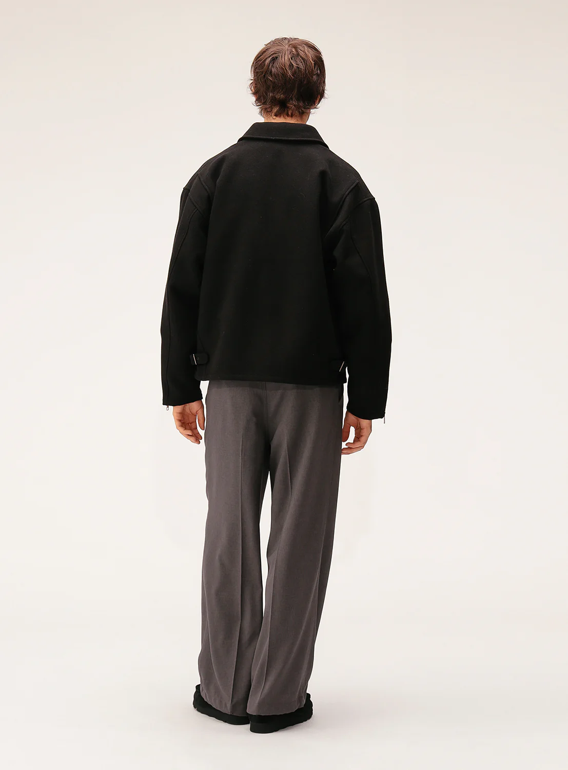 Relax Fit Fleece Melton Rd Jacket