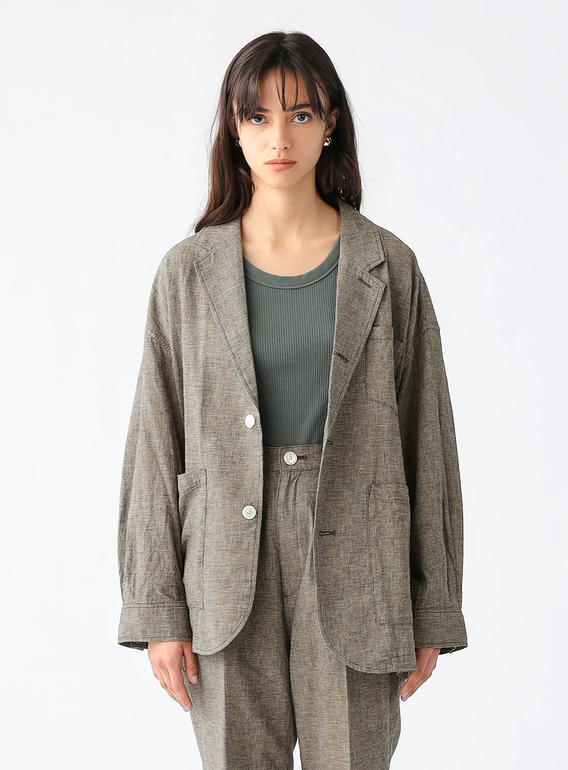Stripe and Check Big Jacket