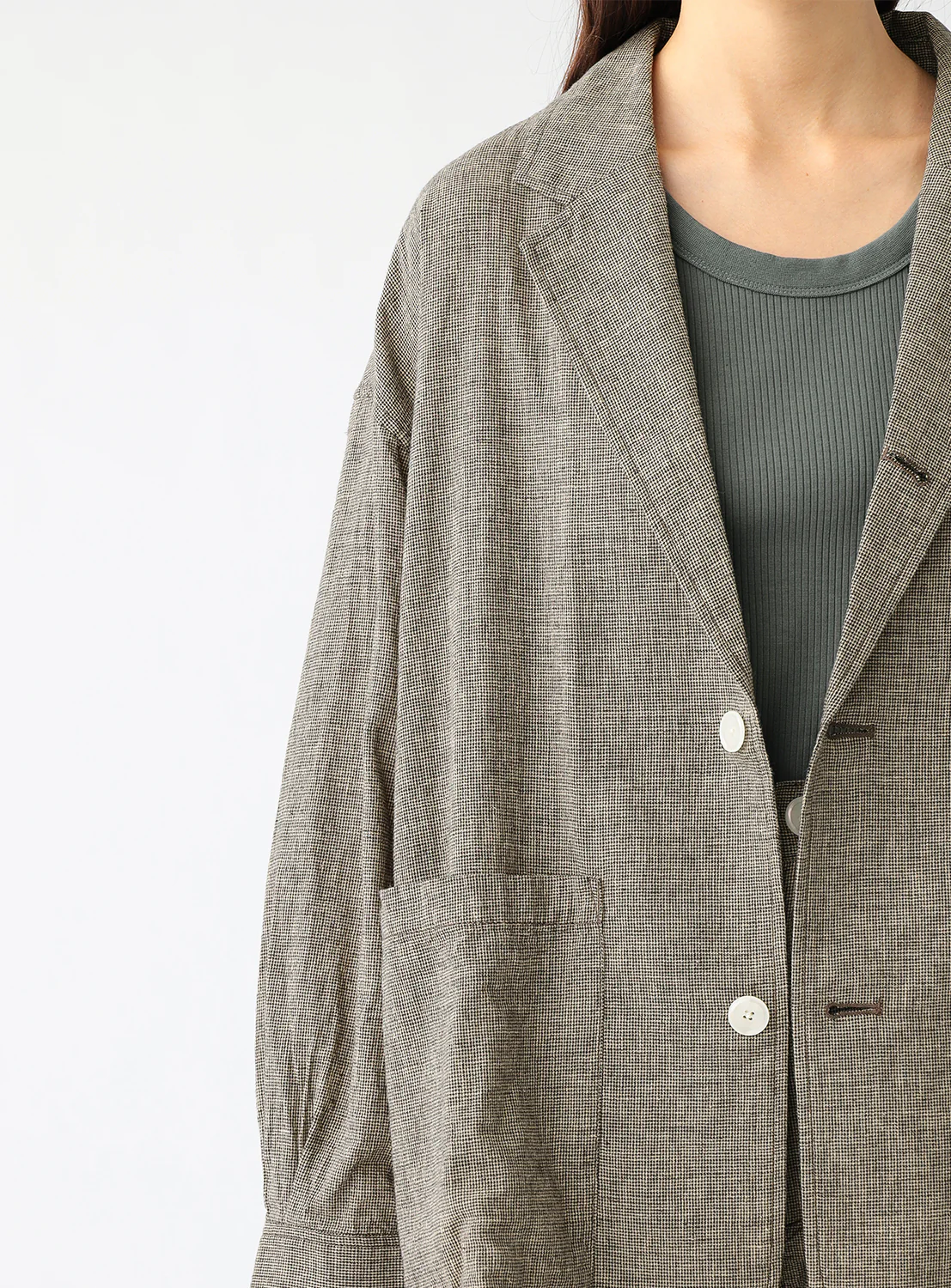 Stripe and Check Big Jacket