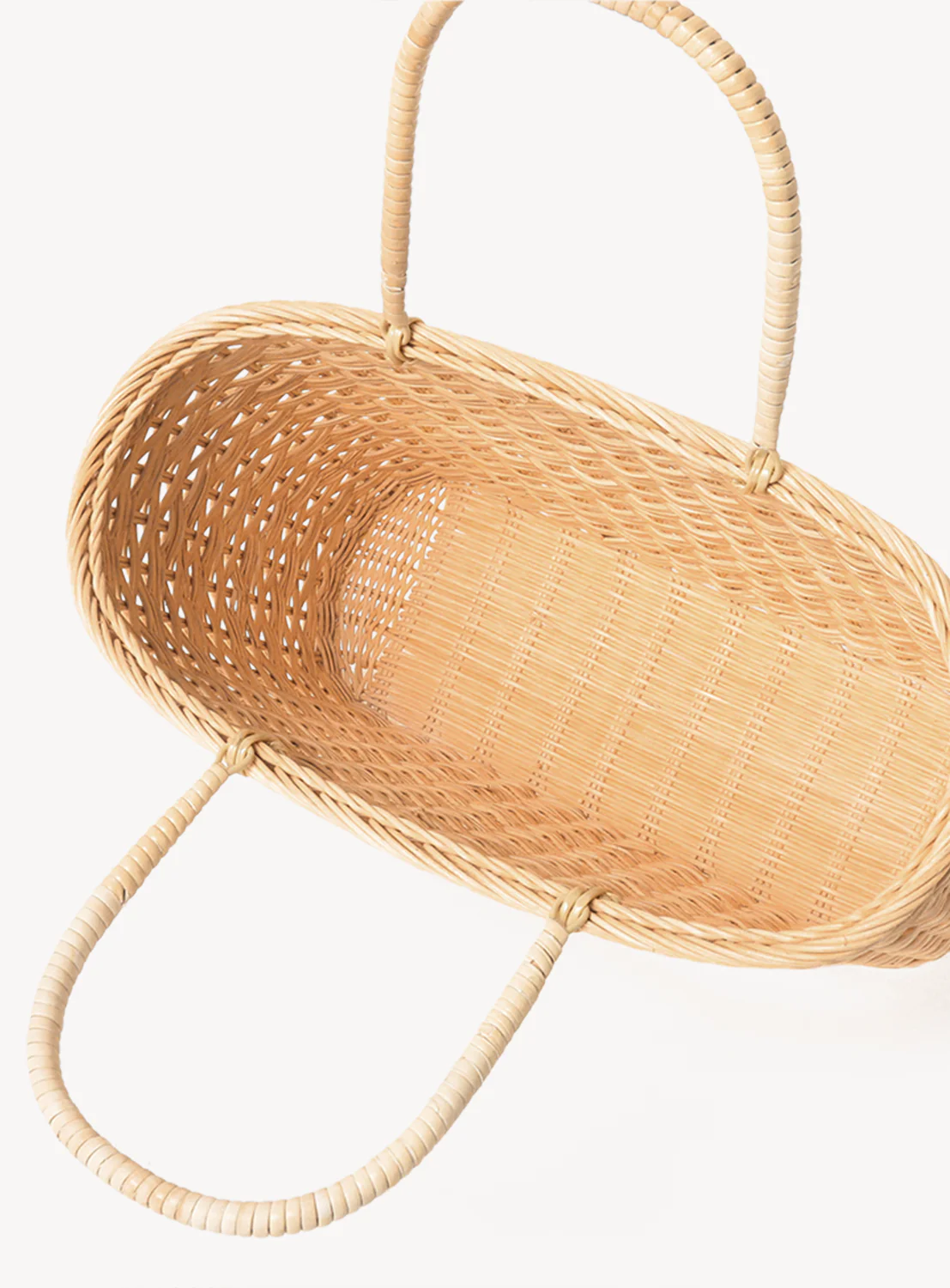 fennica Rattan Oval Shopping Basket