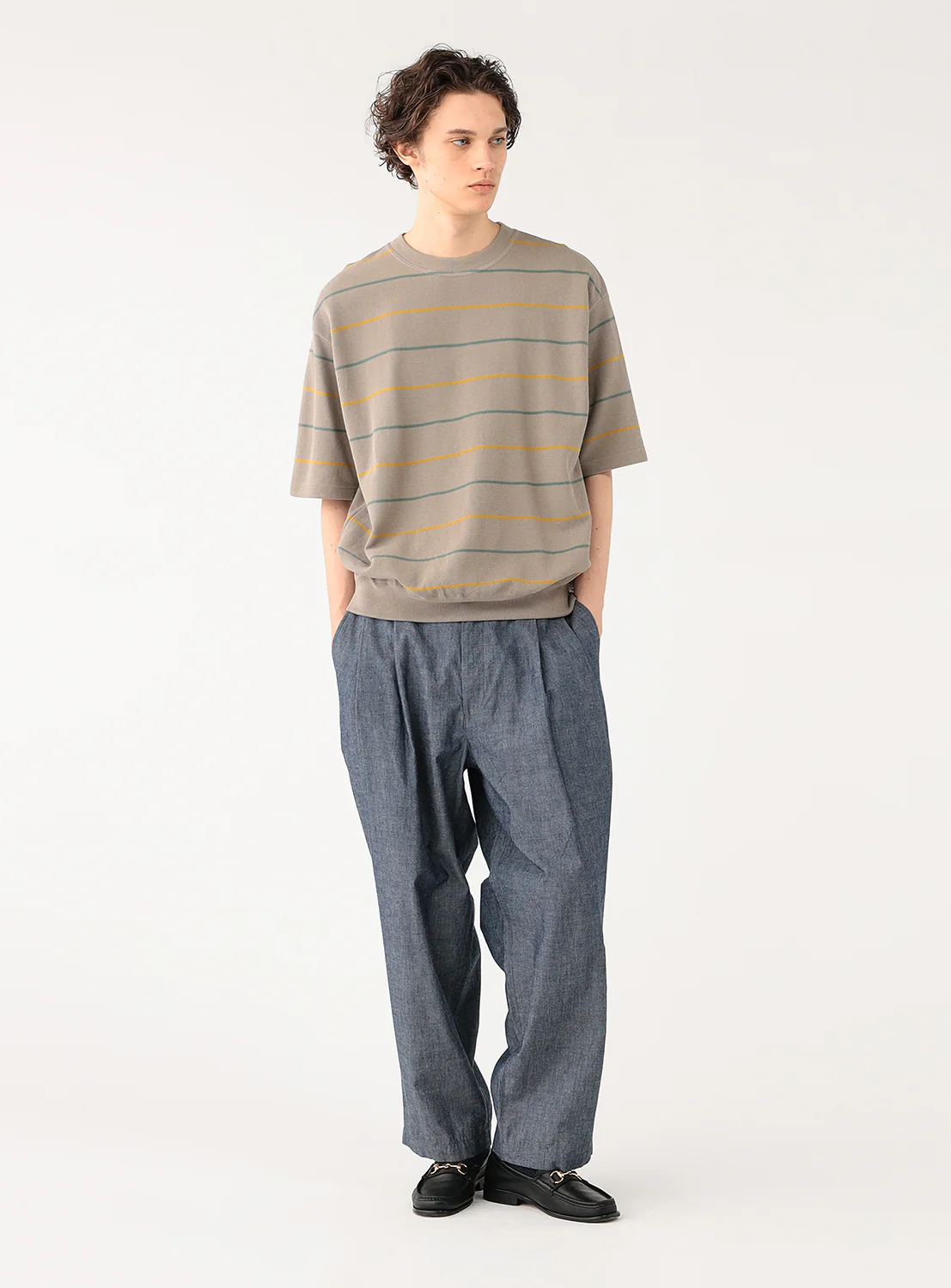 [Exclusive] crepuscule x BEAMS Piqué Border T-Shirt