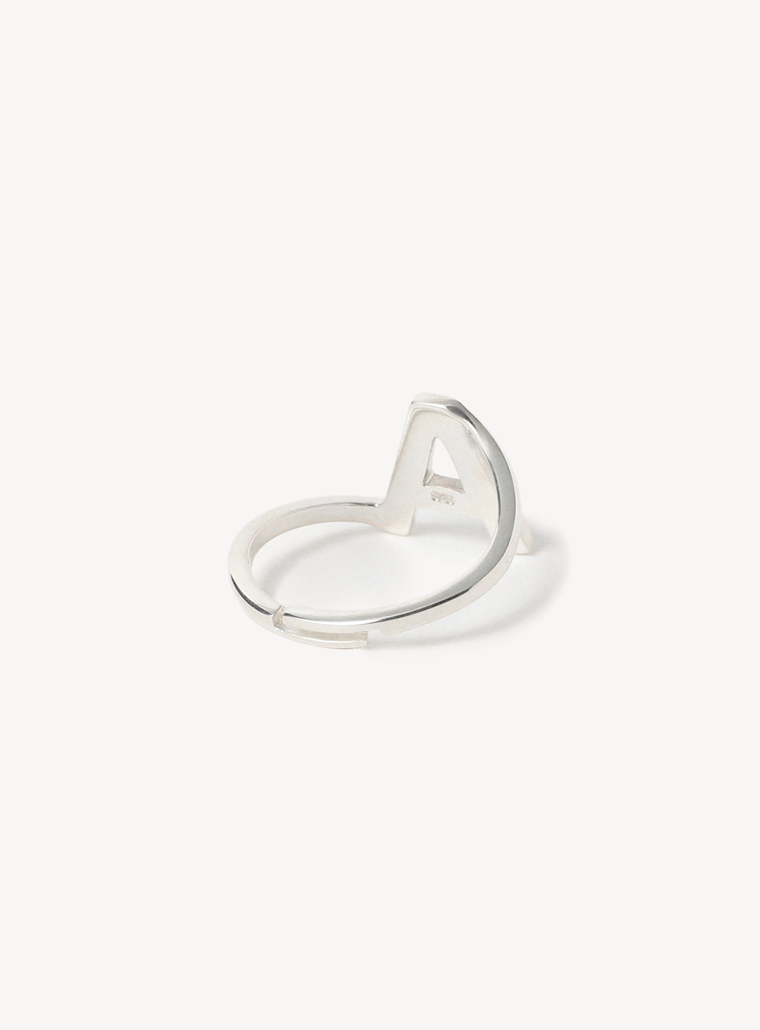 Silver 925 Initial Ring A