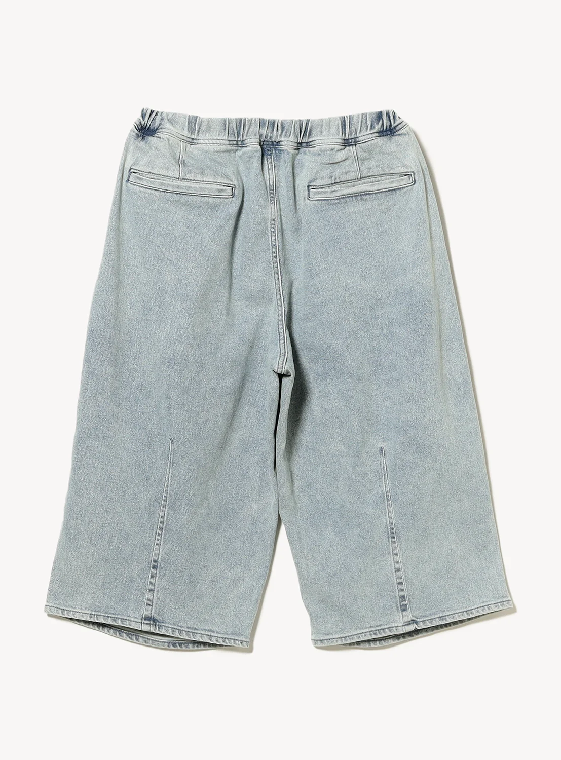 Quarter-Length Denim Webbing Pants