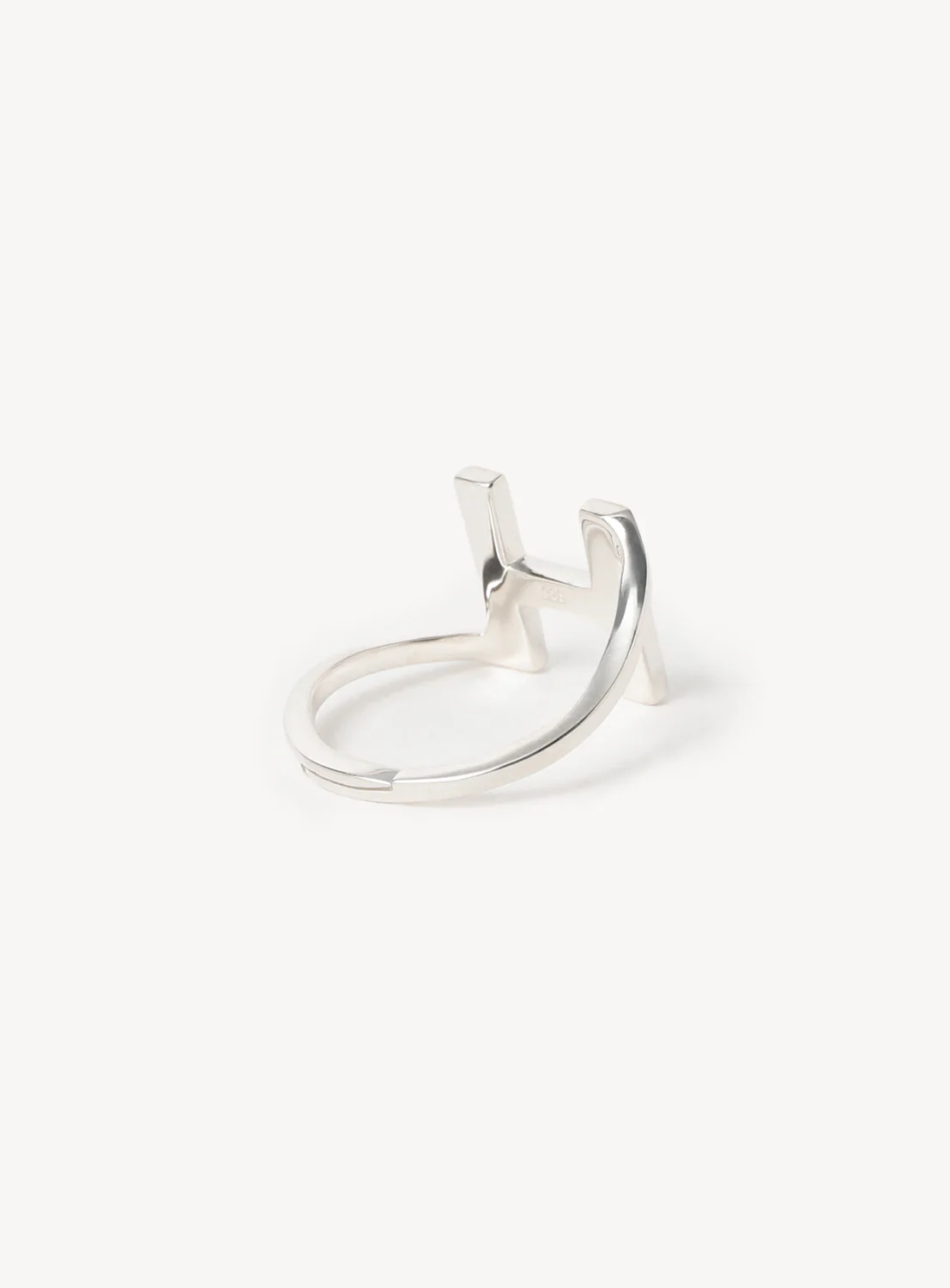 Silver 925 Initial Ring H