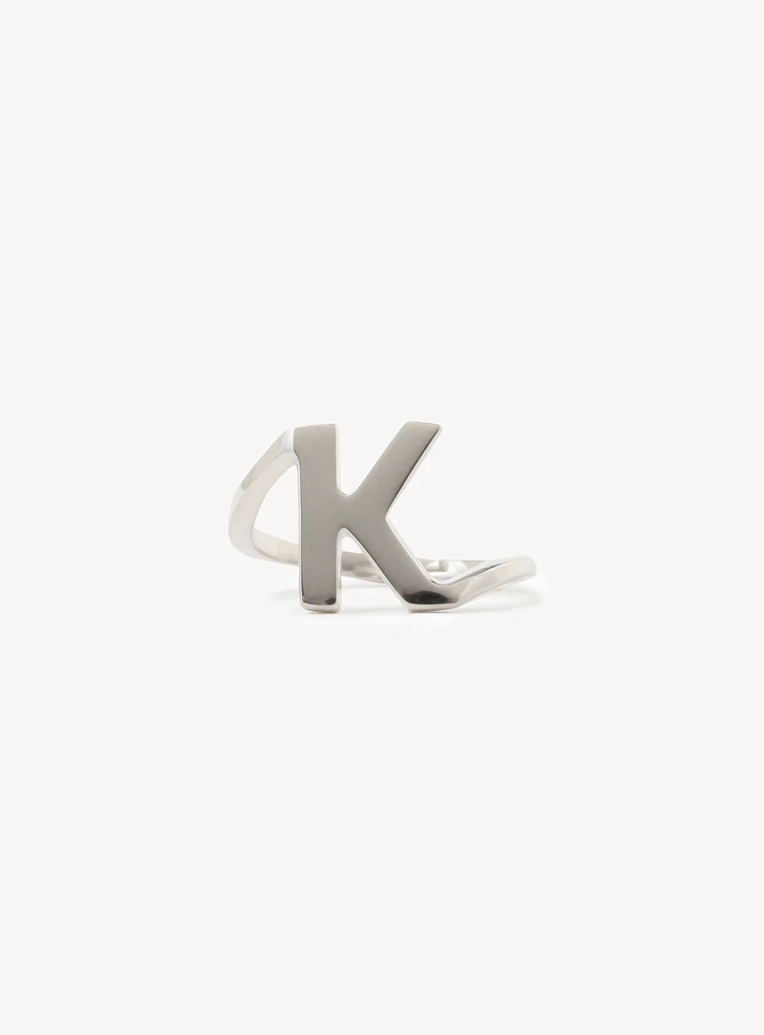 Silver 925 Initial Ring K