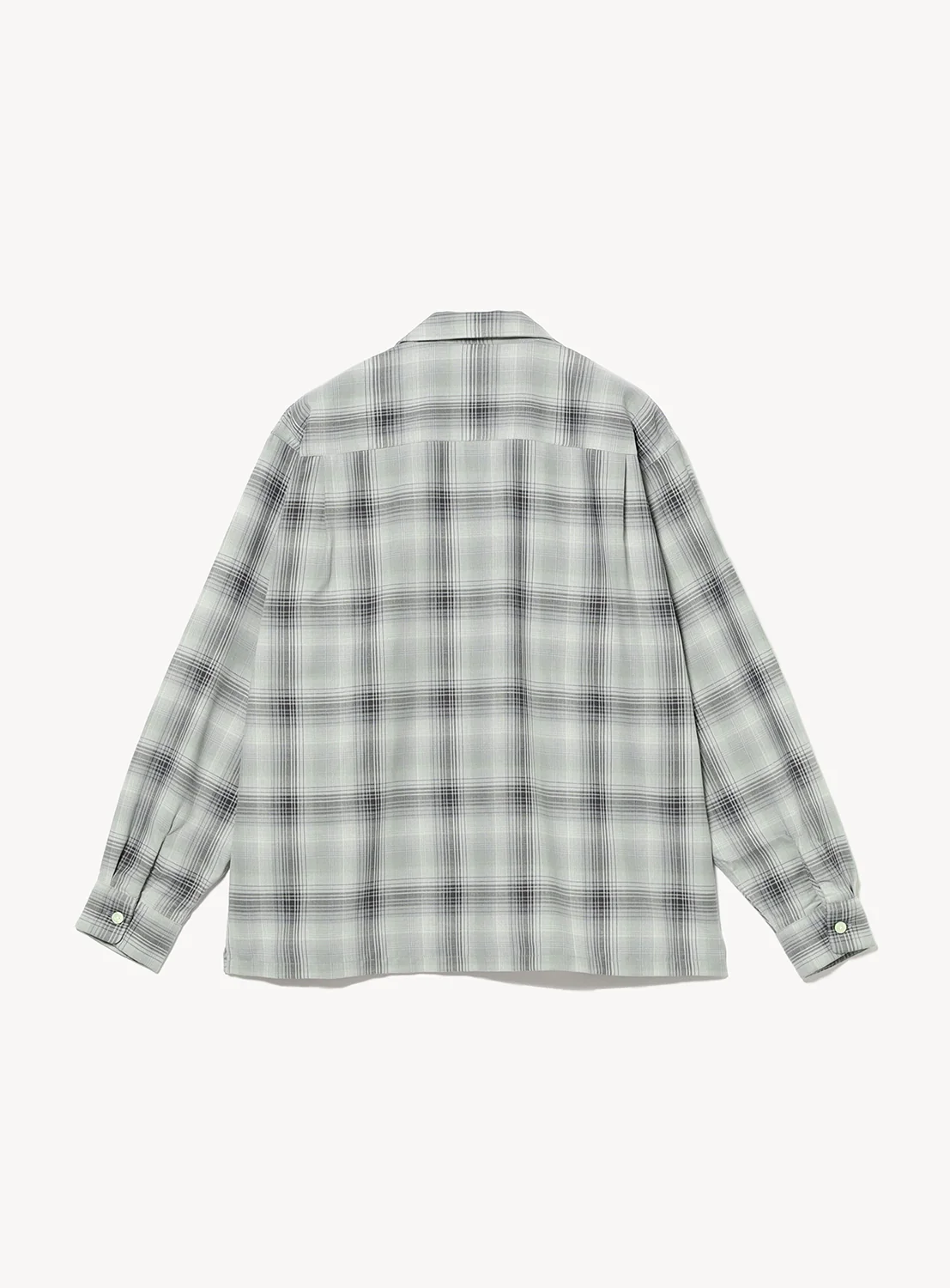 Ombre Check Open Collar Shirt
