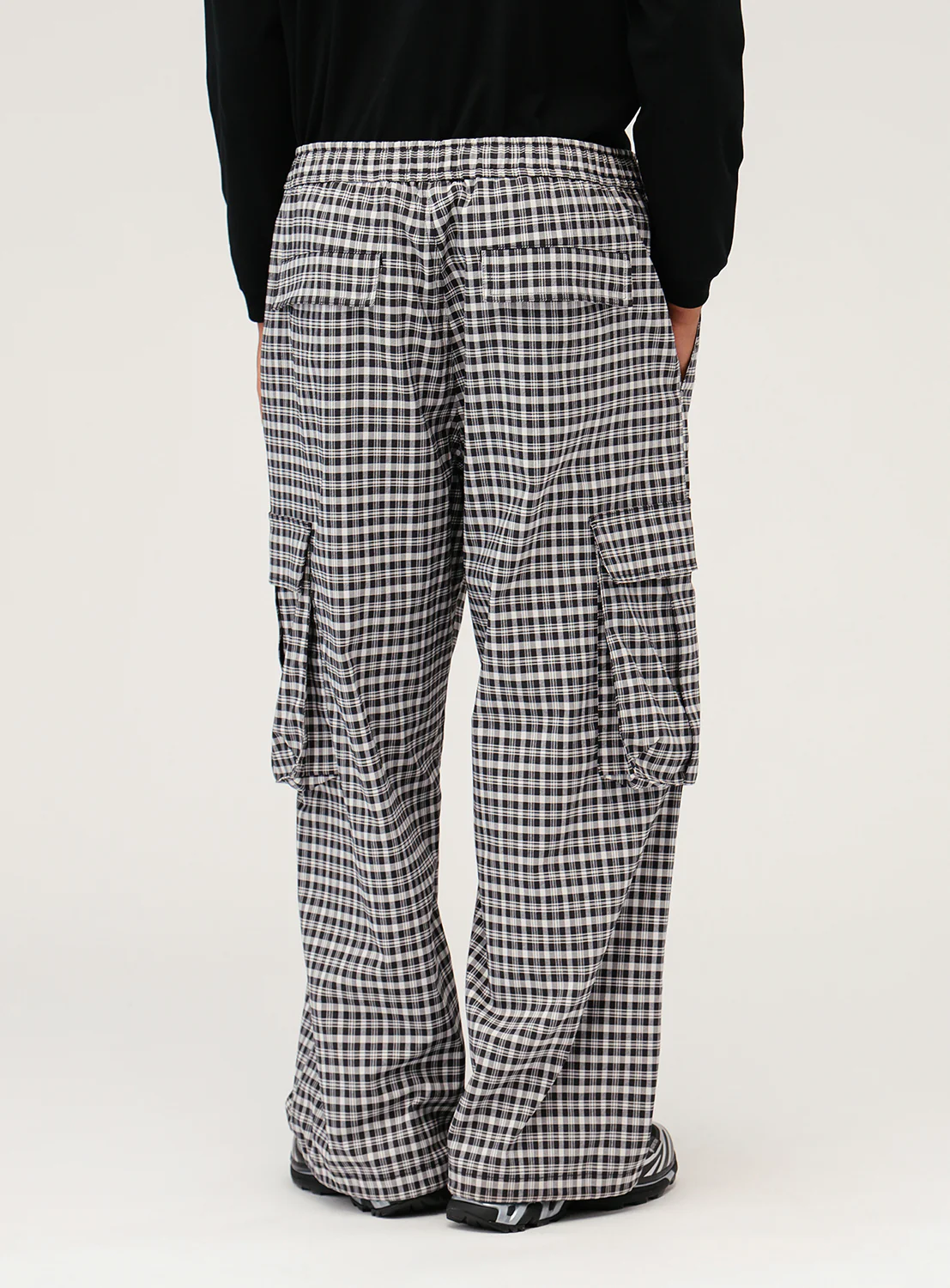 Wide Check Cargo Pants