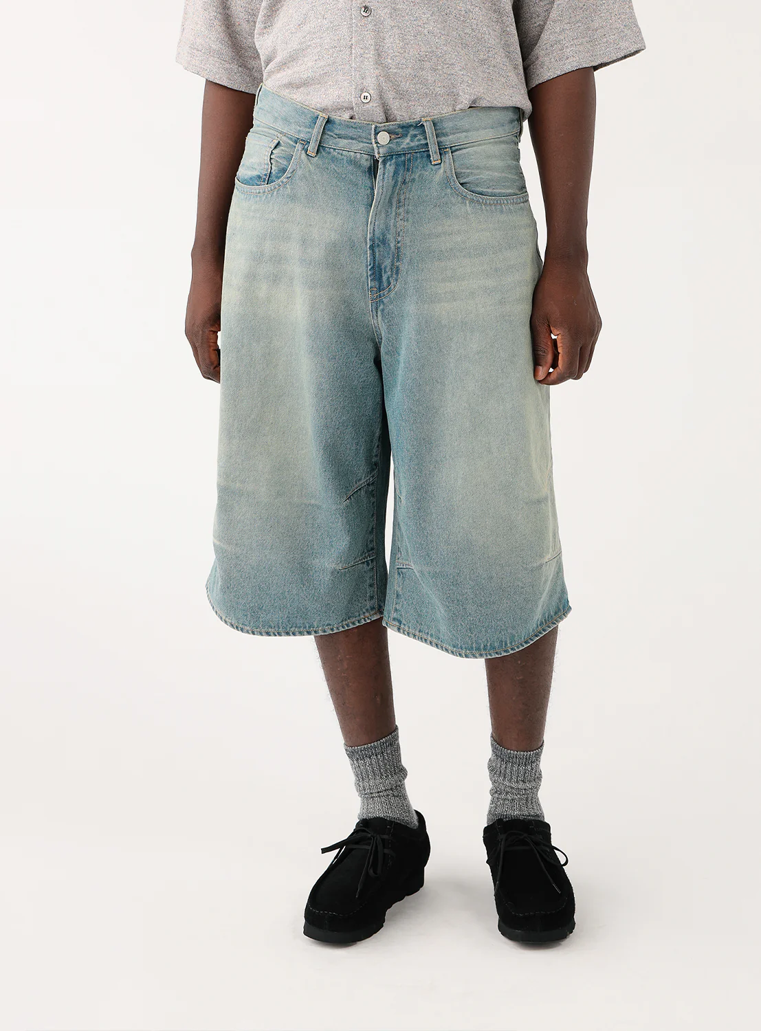 Quarter-Length Wide Denim