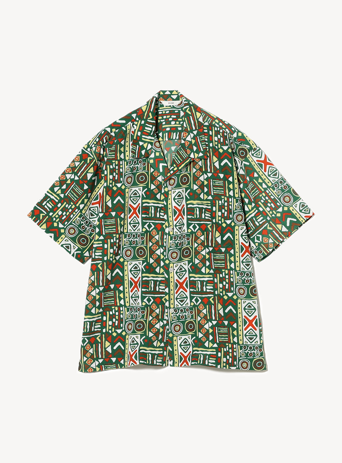 Print Open Collar Shirt