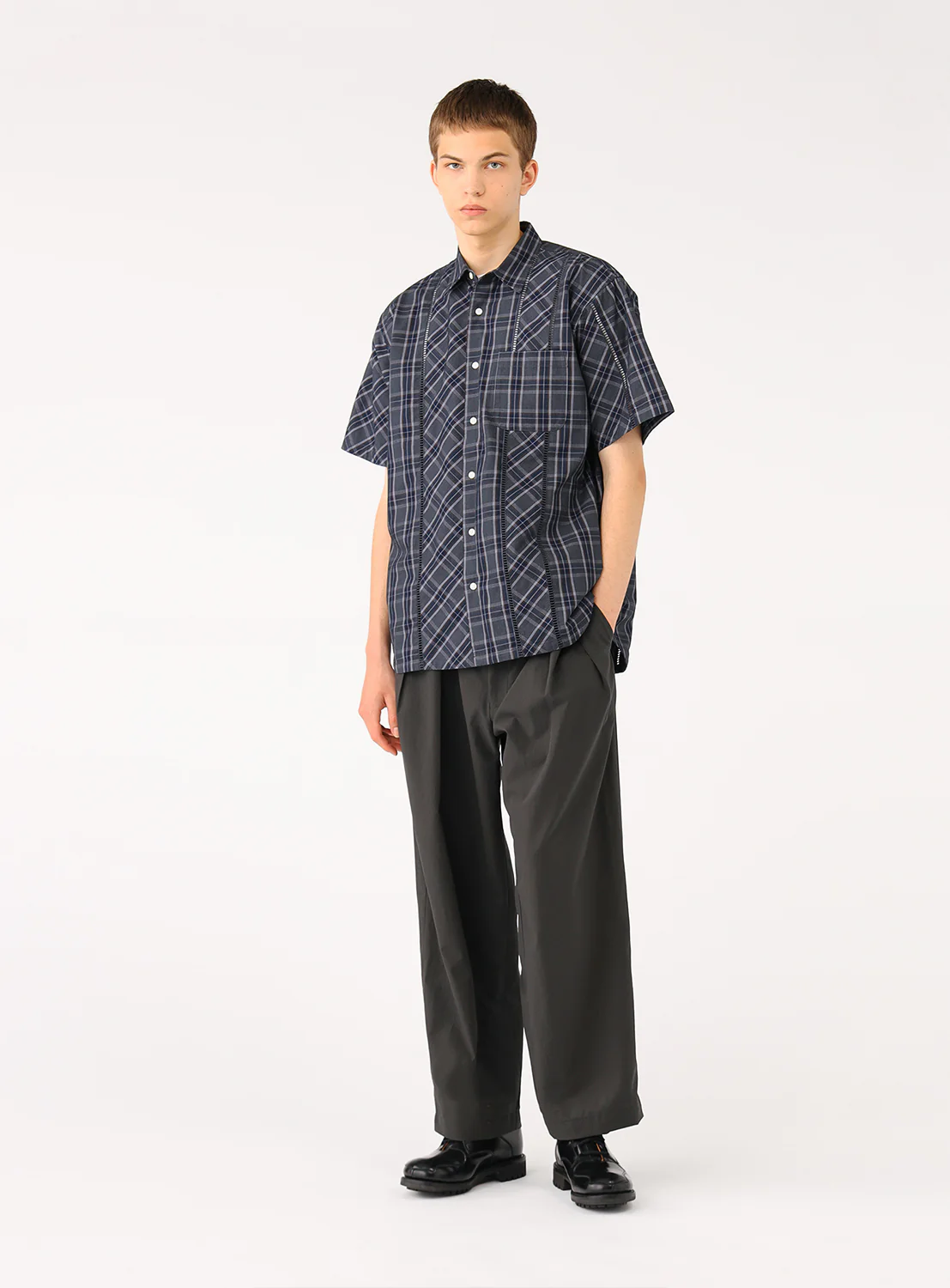 Lace Checkered Shirt