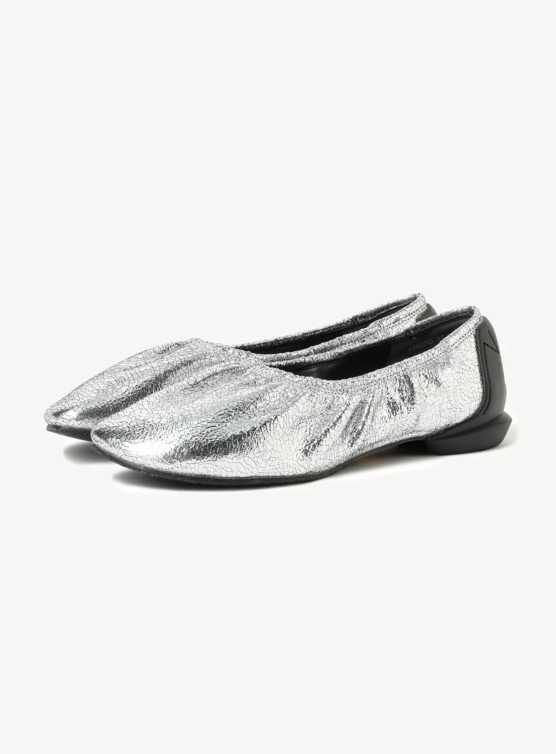 Gather Metallic Ballet Shoes