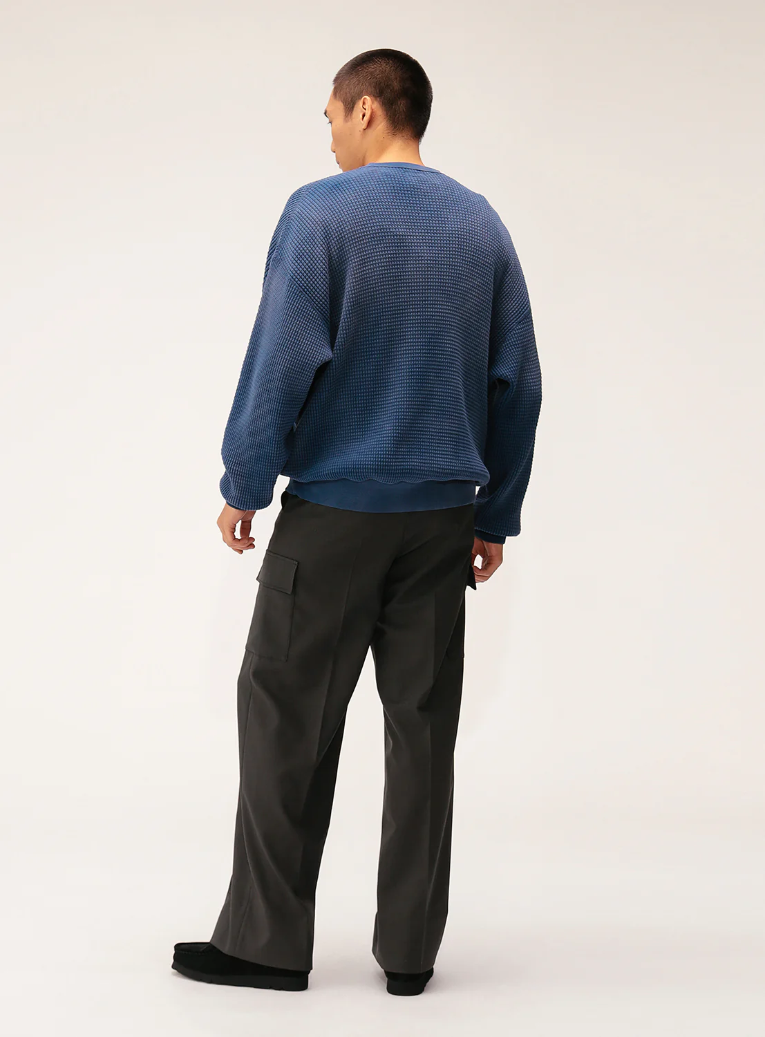 Wide Fit Faded Waffle T-Shirt