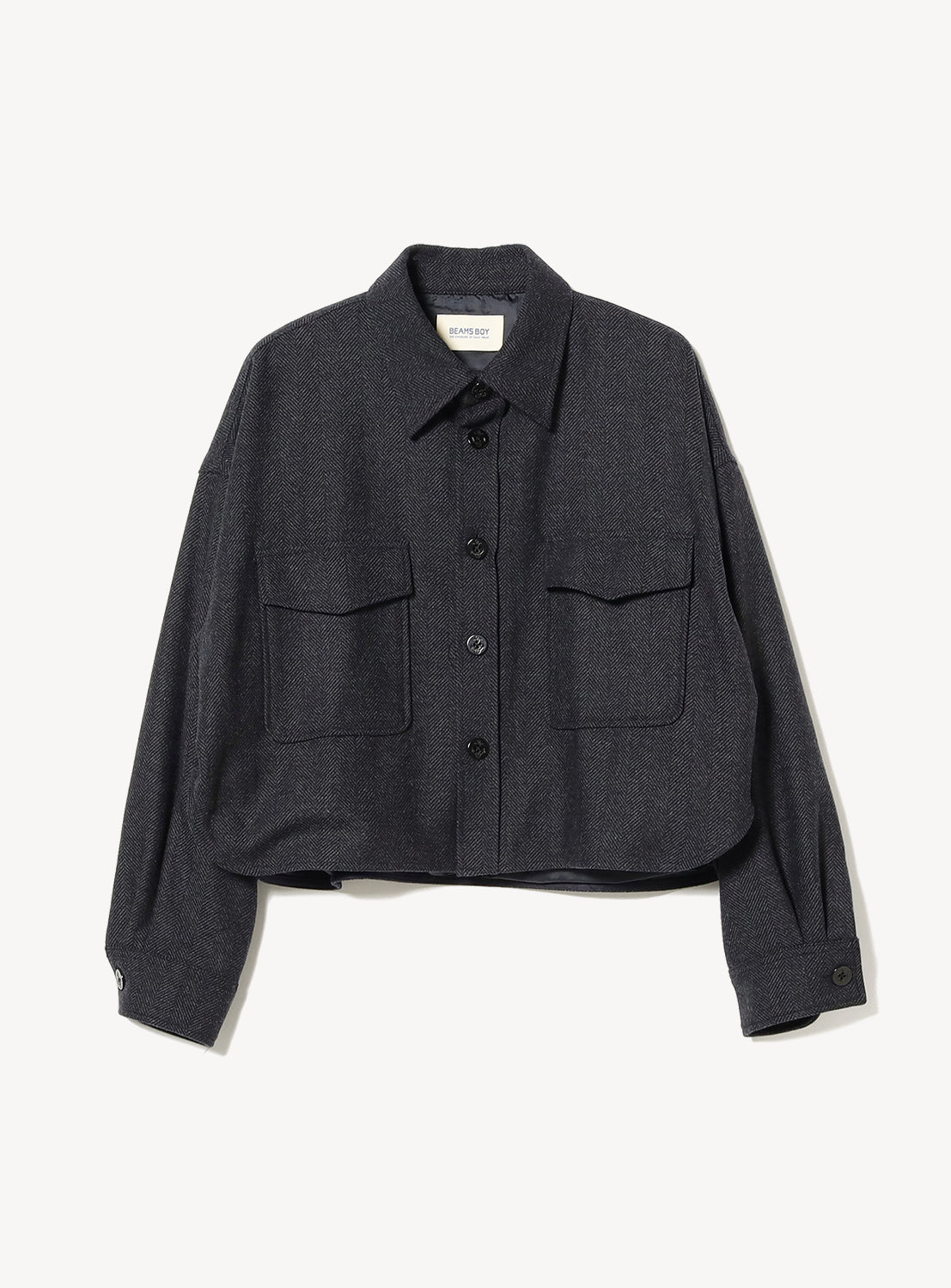 Short Herringbone CPO Jacket