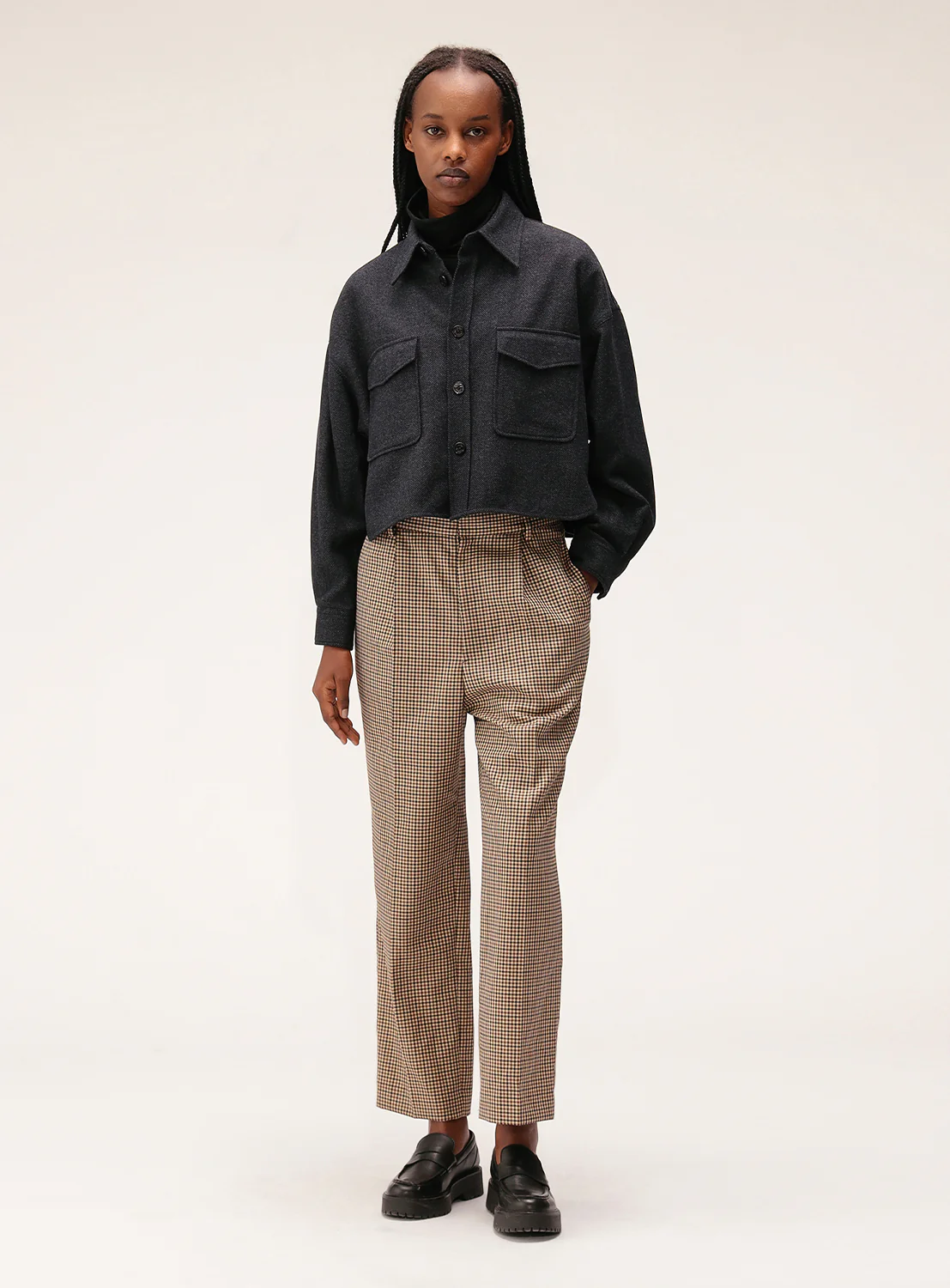 Short Herringbone CPO Jacket