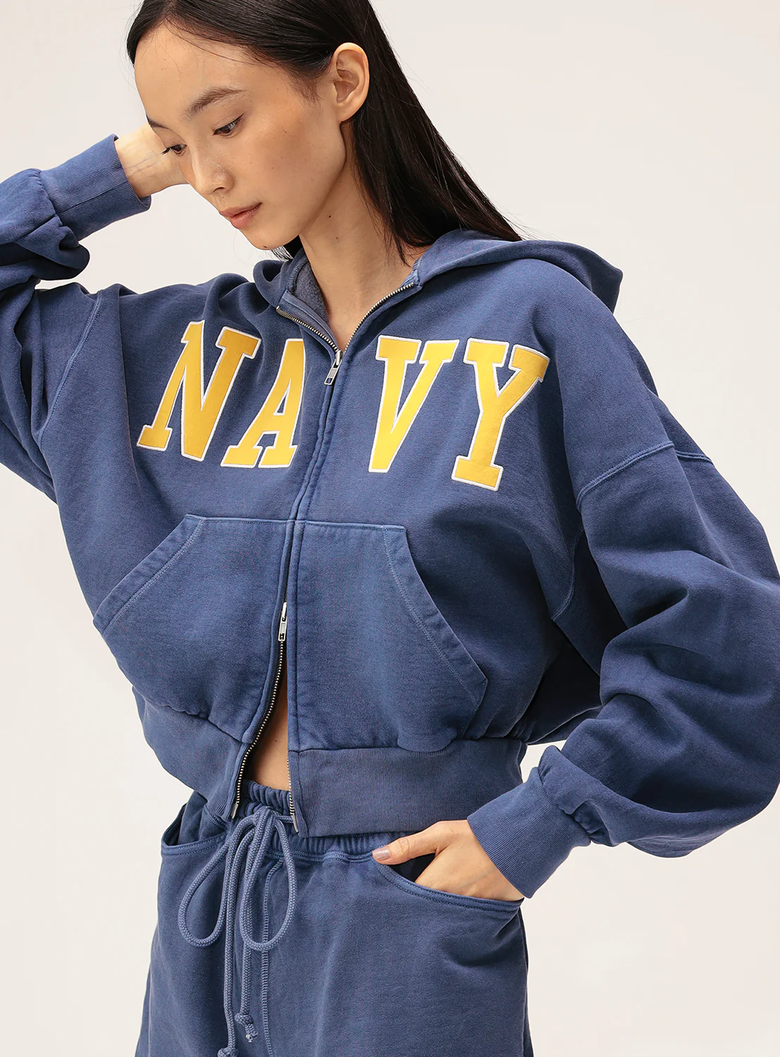 Navy Zip Hoodie