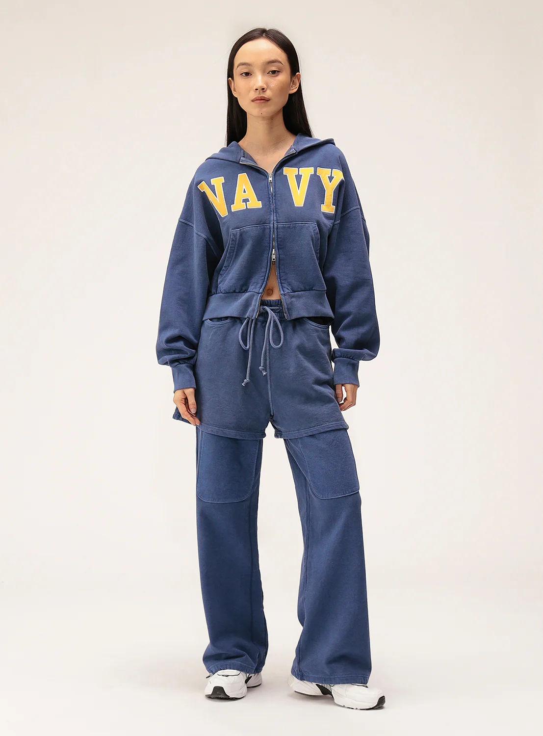 Navy Zip Hoodie