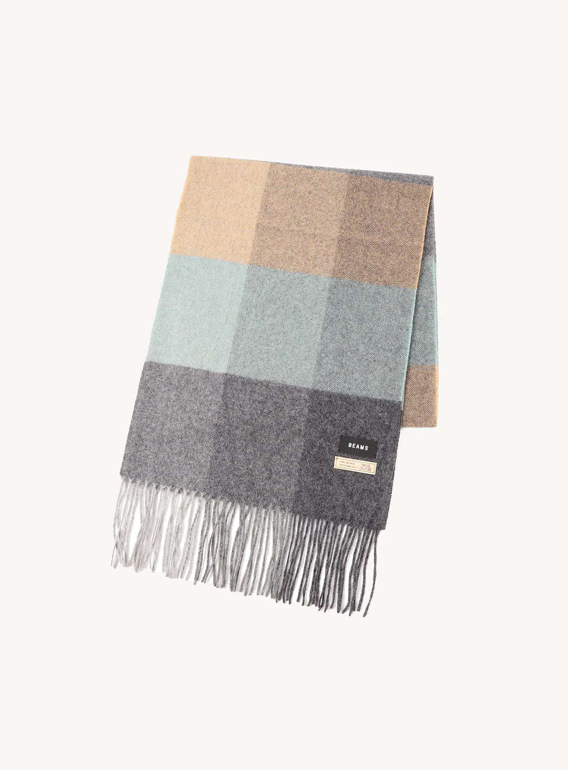Block Check Alpaca Scarf