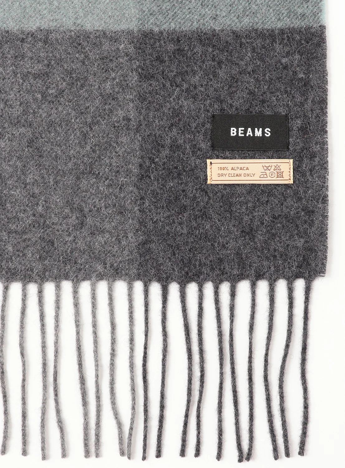 Block Check Alpaca Scarf