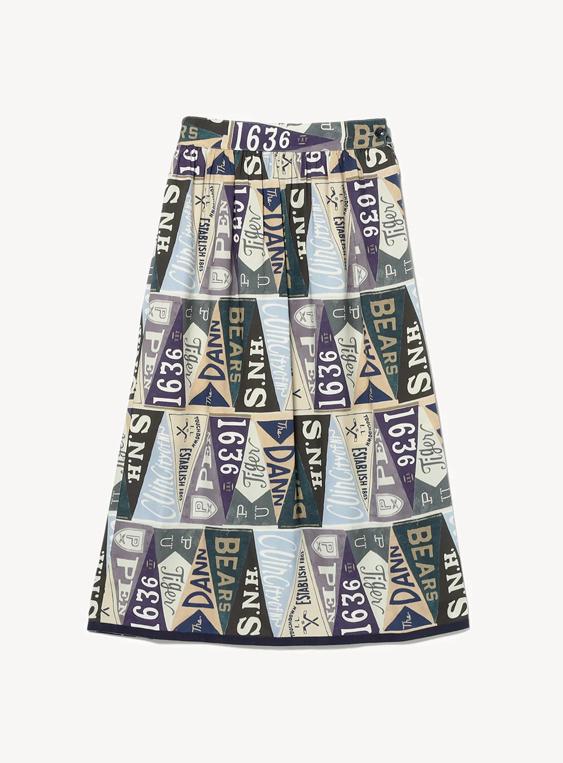 Pennant Flag Print Skirt