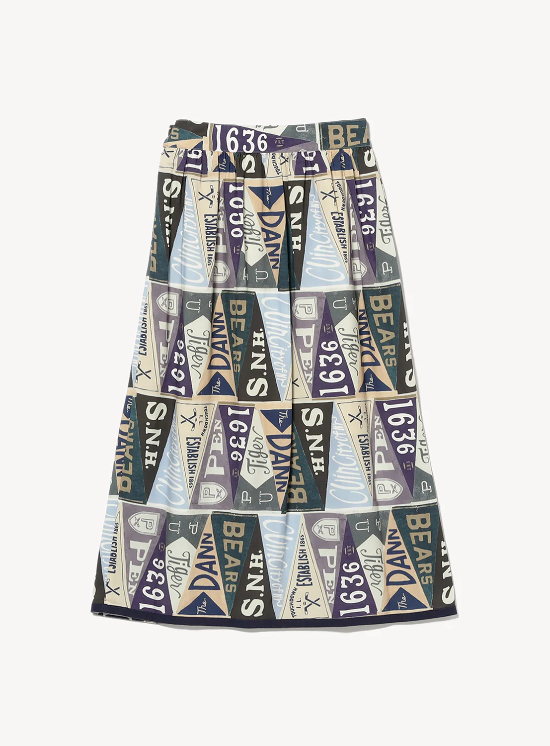 Pennant Flag Print Skirt