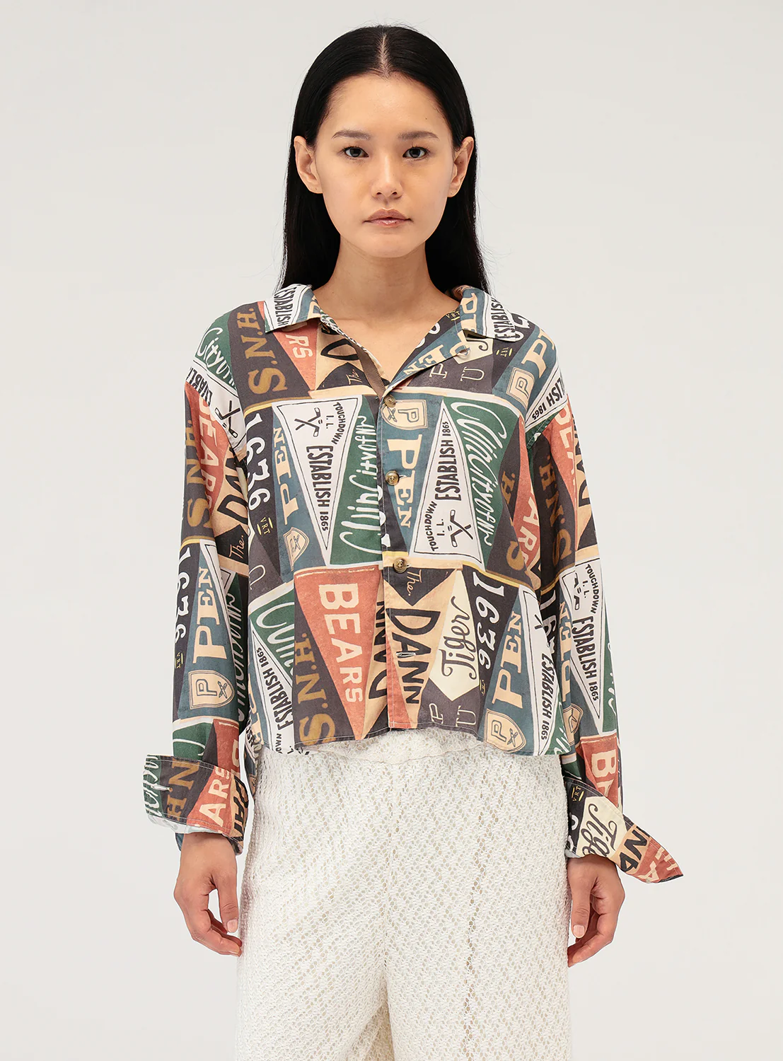 Pennant Flag Print Shirt